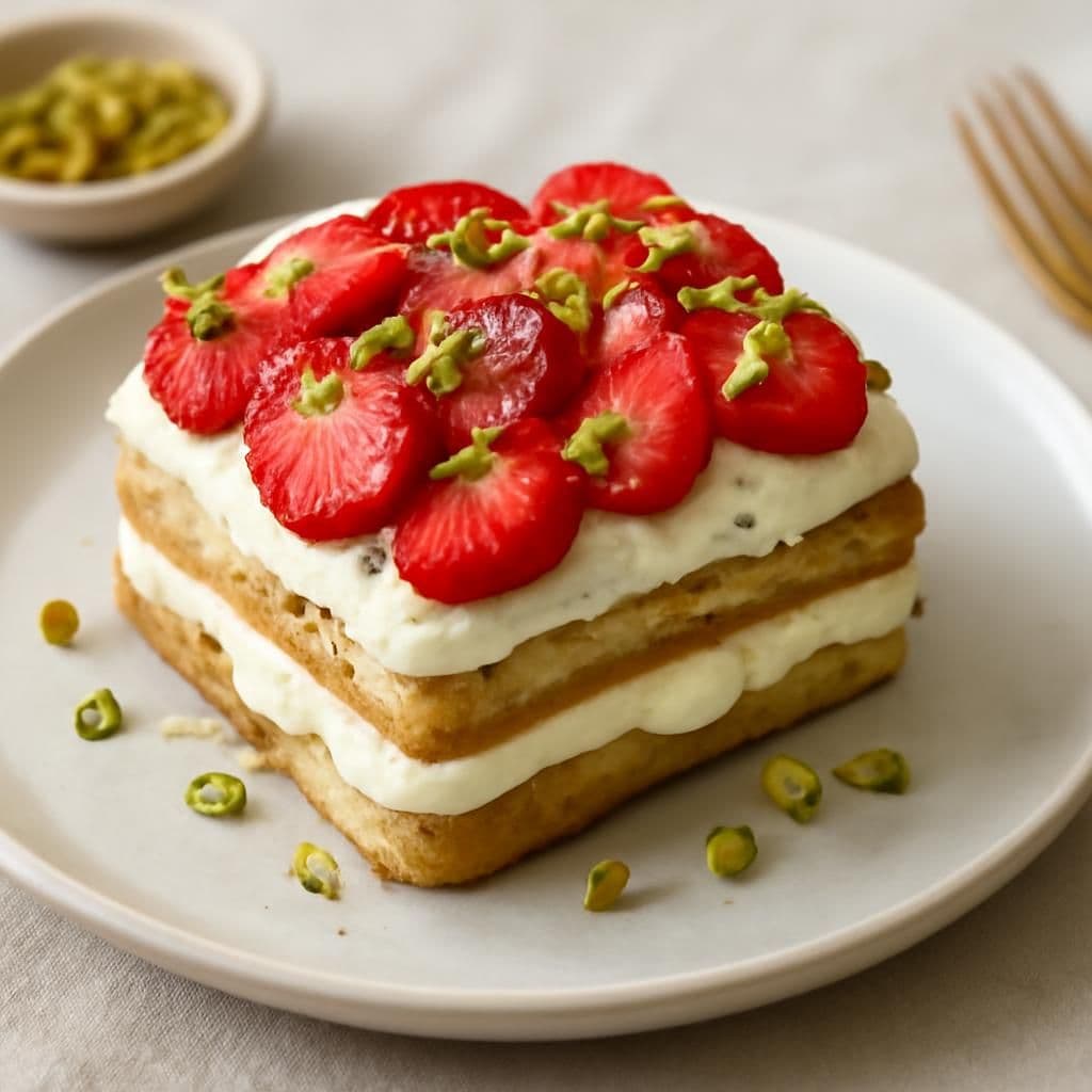 Tiramisu fraises pistaches au thermomix